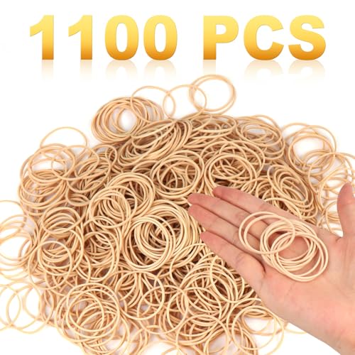 ALEWAPO 1100Pcs #16 Light Brown Rubber Bands – Bulk Office String Elastics