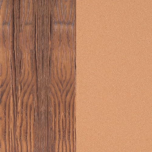 Flash Furniture Rustic Wall Mount Cork Board, for Home, Office, School, Comes with Wood Push Pins, 24" x 36", Torched Brown