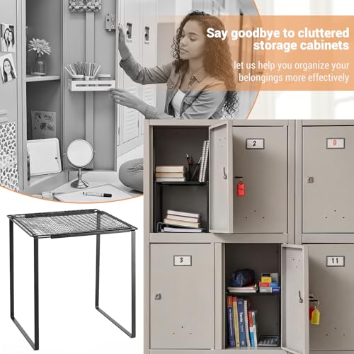 Colarr Adjustable Locker Shelf - Black, 10.6-15 in Width for School, Gym & Home