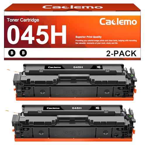045H Black Toner Replacement for Canon 045H Toner Cartridges Canon 045H 045 Black Toner Compatible with Canon Color imageCLASS MF632Cdw MF634Cdw LBP612Cdw LBP612C LBP612 MF632 MF634 Printer (2 Black)