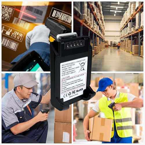 E EGOWAY RS5100 Replacement Battery, Compatible with Zebra RS51 RS5100 RS51B0 RS51C0 Ring Scanner, for BT-000398 BTRY-RS51-7MA-01 BTRY-RS51-4MA-01 480mAh/3.85V
