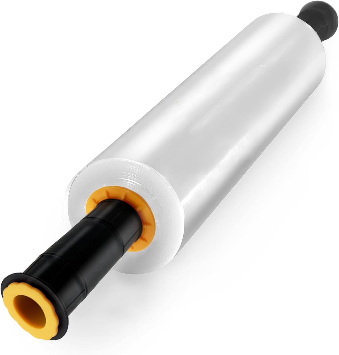 Stretch Film Roll - 15 Inch x 1000 Feet | Heavy Duty Plastic Wrap with Handles for Moving & Packing