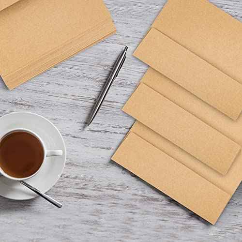 Hongyitime Kraft Paper Envelopes, 50 Pack, 5 x 7 Inch, Brown A7 Envelopes, Self-Seal Card Envelopes, Invitation/Postcard Envelopes