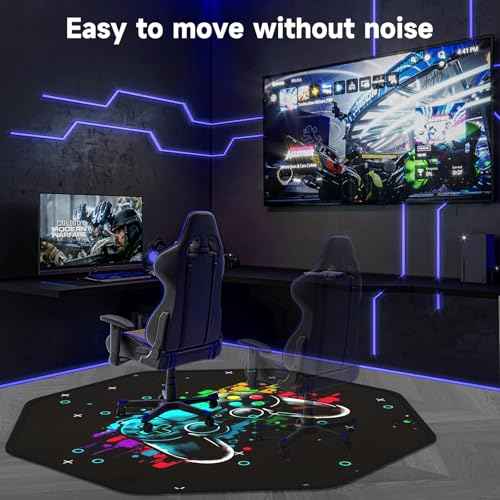 47"x47" Premium Floor Mat for Office Chair - Durable Office Chair Mat for Tile & Hardwood Floors - Versatile Chair Mat & Under Desk Protector for Rolling Office & Gaming Chairs