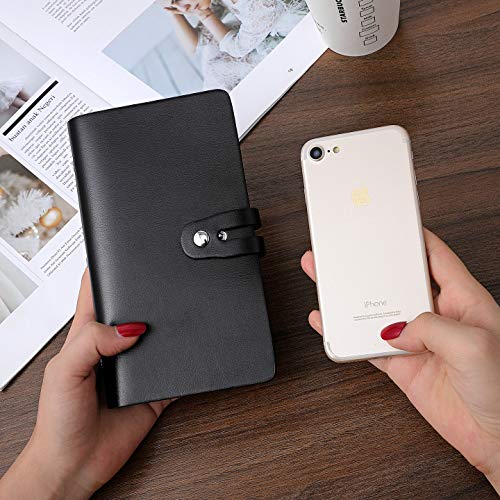 Romozi Black RFID Credit Card Holder Organizer with 96 Card Slots