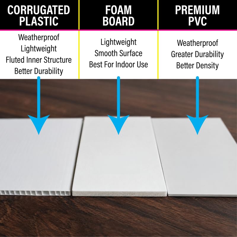 24x36 Inch Custom Corrugated Plastic Sign - Personalized Coroplast Event Poster Board for Weddings, Baby Showers & More
