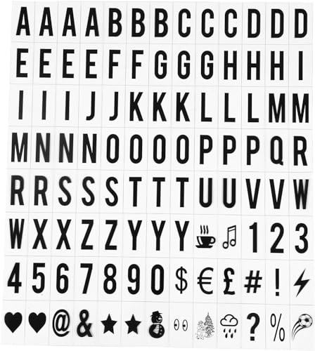 104Pcs Black Letter and Number Set for LED Lightbox Message Boards