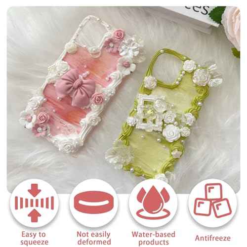 24PCS 100g Cream Kit Fake Whipped Cream Glue Clay Summer Craft DIY Decorations Rainbow Themed Cream DIY Making Art Craft Kit for Handmade Phone Case Mirror Jewelry Accessories