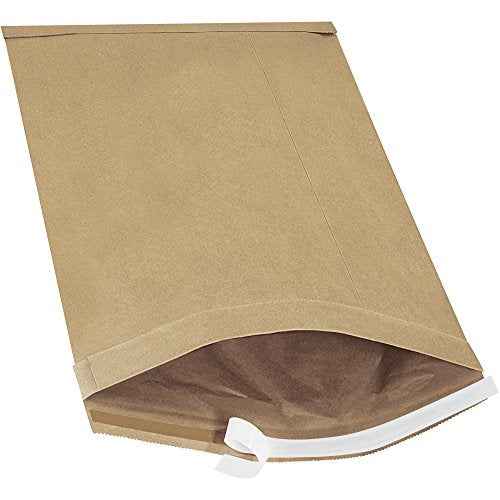 Aviditi Kraft Self-Seal Padded Mailers, #6, 12 1/2" x 19", Kraft Brown, Peel and Seal Closure, Fiber Cushioned Envelopes for Protecting Items During Shipping and Mailing, Case of 25