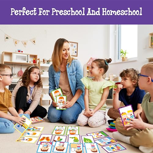 Hebayy 4-Scene Sequencing Cards Set for Kids Learning and Speech Therapy - 72 Durable Visual Storytelling Cards