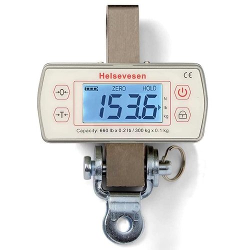 Helsevesen Professional Patient Lift Scale - 660lb Capacity with Stainless Steel Bracket Kit Included