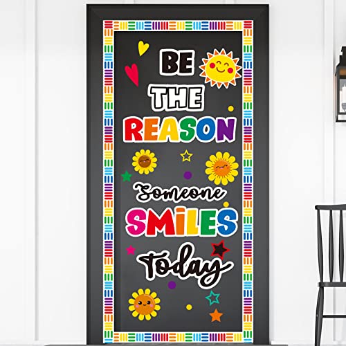 Classroom Bulletin Board Decoration Set with Welcome & Motivational Quotes - Be The Reason Someone Smile Today