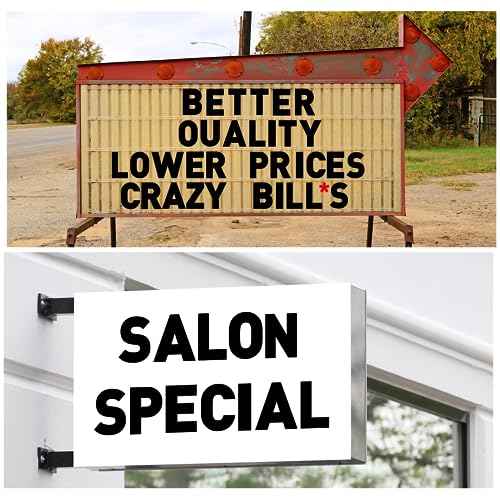 Leinuosen 300 Pcs Sign Letter Printed on Marquee Flexible Outdoor Black Portable Sign Board Plastic Changeable Letters and Numbers Punctuation Acrylic Numbers(4'', 5'')