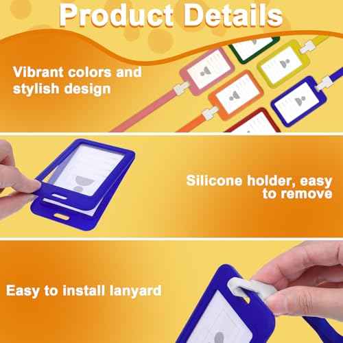 12 Pcs Hall Pass Lanyards and School Passes Set, Hall Pass Lanyards, Silicone Bathroom Passes for Classrooms, Library, Restroom, Office and Nurse, Bright Color Teacher Supplies Gift(6 Colors)