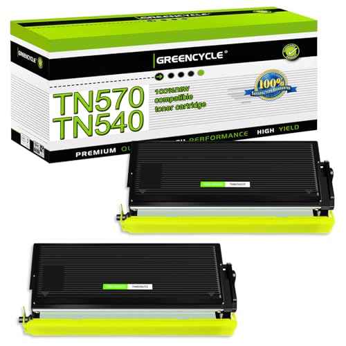 greencycle 2 Pack TN570 high Capacity Toner Cartridge Replacement Compatible for Brother TN-570 TN540 TN-540 Work with HL-5140 5170N MFC-8220 8440 8840 8840DN MFC-8640D DCP-8040 8045D Laser Printer