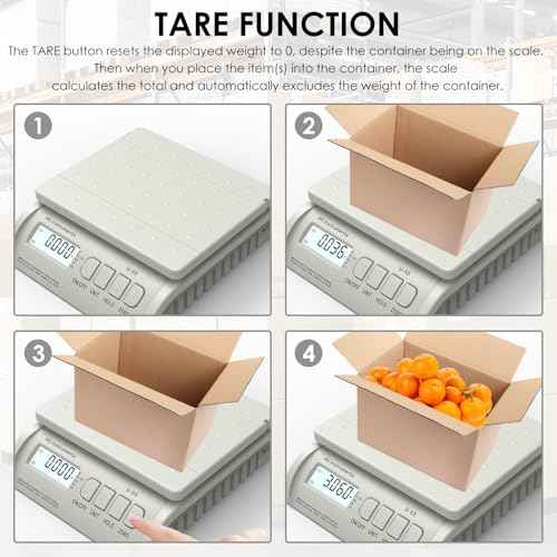 55lb x 0.2oz Digital Shipping Postal Scale with AC Adapter for Small Business, Packages, Office Home Use, UPS USPS DHL FedEx, White