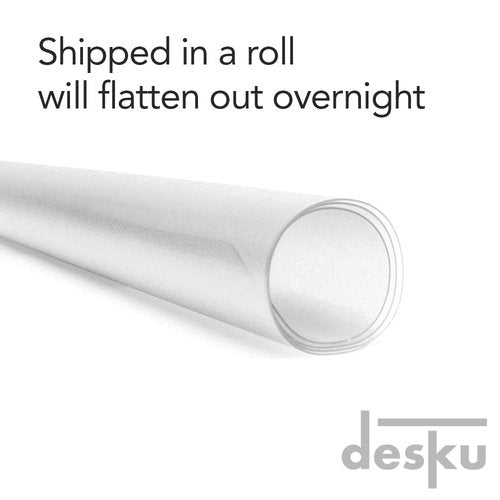 DESKU Office Desk Chair Mat – PVC Mat for Hard Floor Protection, Clear, 48 Inches x 48 Inches, Made in The USA, Home Office Supplies, Made in The USA