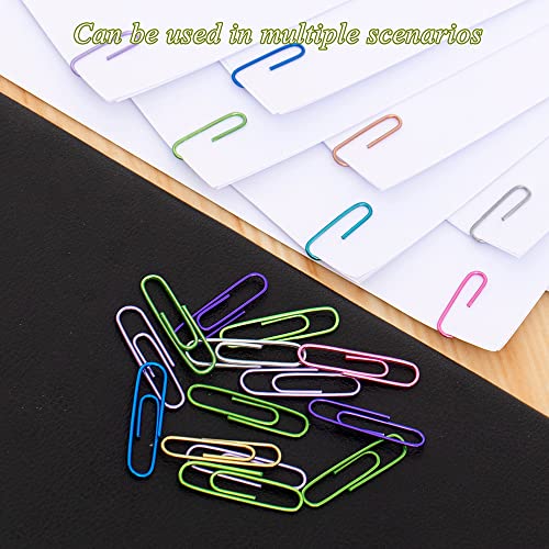 Colorful 240pcs Medium Paper Clips with Box - SOTMALTK, Color Variety
