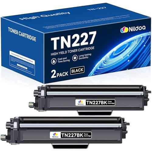 TN227BK TN-227BK TN227 Black High Yield Toner Cartridge Replacement for Brother TN227 TN227BK MFC-L3770CDW MFC-L3750CDW HL-L3290CDW Printer Toner 2 Pack