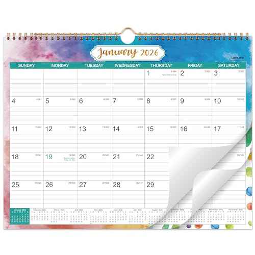 2026 Calendar - 2026 Wall Calendar from Jan. 2026 - Dec. 2026, Wall Calendars 2026 14.8'' x 11.5'', 12 Months with Julian Date, Thick Paper, Large Block