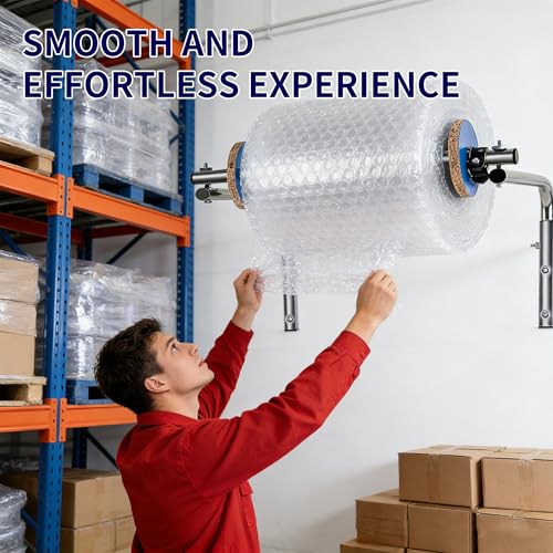 Wall Mount Bubble Wrap Dispenser Heavy Duty 15.75" Roll Holder