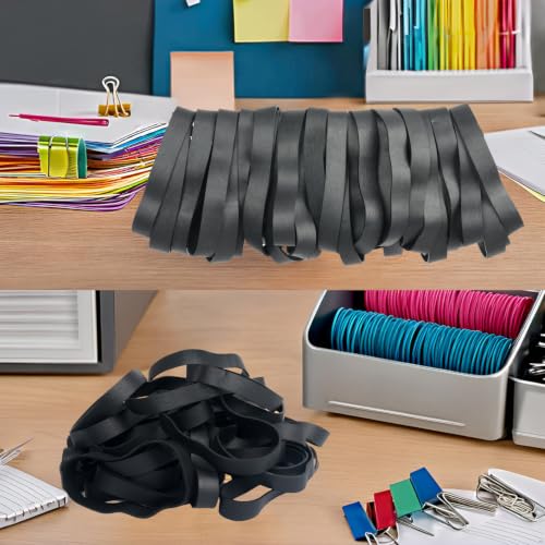 HAIDIBAO Rubber Bands 40 Pcs Size 105 Large Black Heavy Duty Elastic