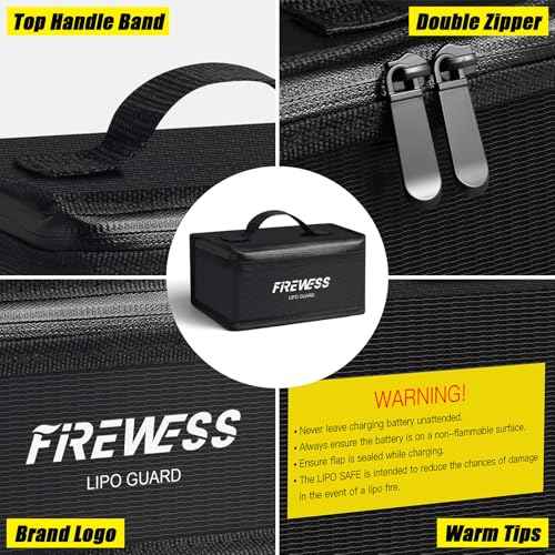 2pack Lipo Battery Safe Bag, Fireproof Explosionproof Safe Pouch, Large Capacity Battery Guard for Charge and Storage
