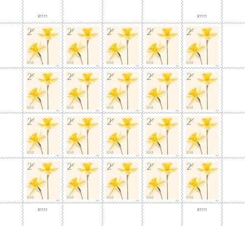 USPS Daffodils 2024 2-Cent Definitive Postage Stamps - 20 Sheet