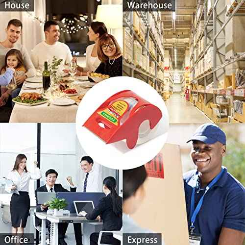 Packing Tape with Dispenser Clear Noiseless Packaging Tape for Shipping Moving Strong Sealing Adhesive Industrial Depot Tapes for Storage 1.96 inch x 33 Yards 1¡± Core 3 Pack