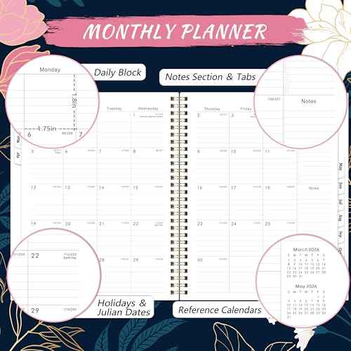 2026 Planner - 2026 Planner Weekly and Monthly, 8.5" x 11", Jan. 2026 - Dec. 2026, Calendar Planner 2026 Spiral Bound with 12 Monthly Tabs