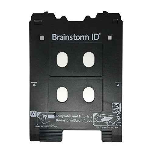 Brainstorm ID Inkjet PVC Card Tray for Canon PIXMA TS80XX, TS81XX, TS90XX, TS91XX Series Printers (Canon M Tray Printers)