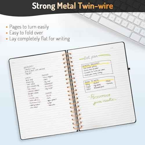 Forvencer Lined Spiral Journal Notebook with 300 Numbered Pages, B5 College Ruled Thick Journals for Writing with 100GSM Paper, Hardcover Notebooks with Contents for Work, School,olive green