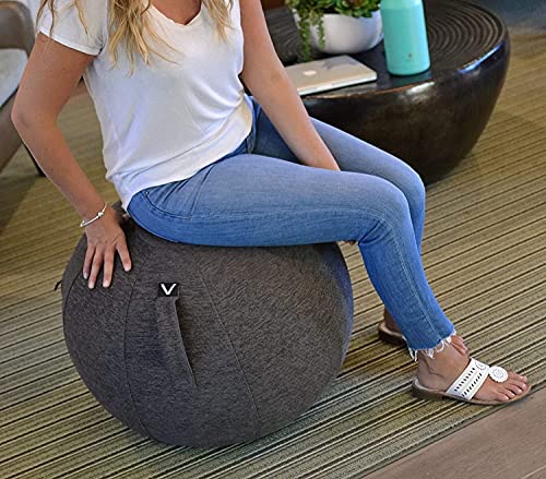 Vivora Luno Exercise Ball Chair with Handle & Cover for Office & Home
