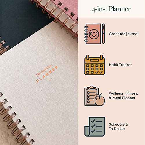 The Self-Care Planner by Simple Self - Undated 6 Month Life Planner - Daily, Monthly, Weekly - Focus on Wellness, Productivity, Achieving Goals, and Happiness (Moon, Daily Edition: 6 Months)