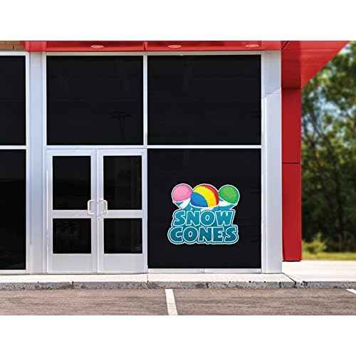 Snow Cones 48" Concession Decal Sign cart Trailer Stand Sticker Equipment