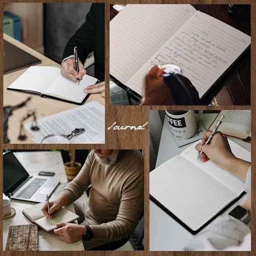 Leather Journal for Men Soft Cover 256 Pages Lined Bible Journals for Writing A5 Lion Journaling Notebooks Vintage Travel Inspirational Diary, 5.7" x 8.3", Brown