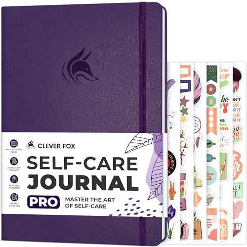 Clever Fox Self-Care Journal PRO ? Wellness & Daily Reflection Notebook ? Mental Health, Meditation & Mood Journal for Women, 7x10¡± (Purple)