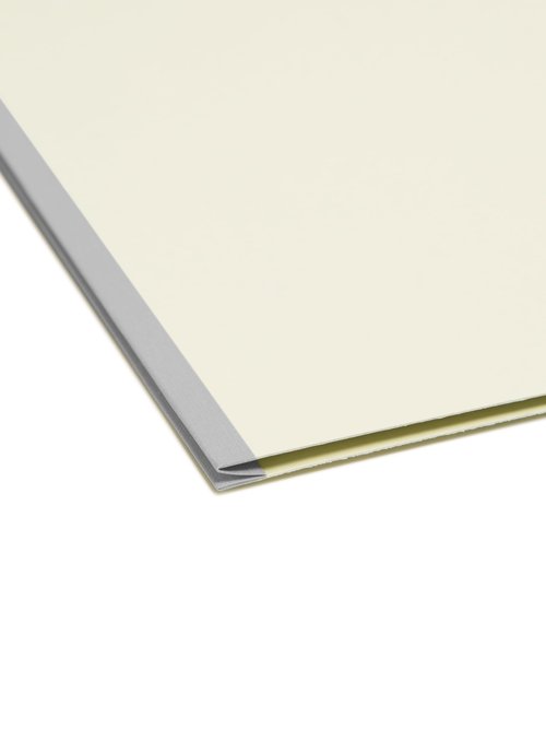 Smead Pressboard Fastener File Folder with SafeSHIELD Fasteners, 2 Fasteners, 2/5-Cut Tab Right of Center Position, Guide Height, 1" Expansion, Legal Size, Gray/Green, 25 per Box (19980)
