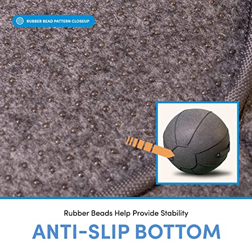 LifeSpan Fitness 25 Inch Anti-Slip Felt Yoga Ball Chair with Handle & Back Support
