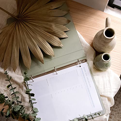 Samsill 1-Inch Eco-Friendly Biobased View Binder - Sage Green, 2 Pack