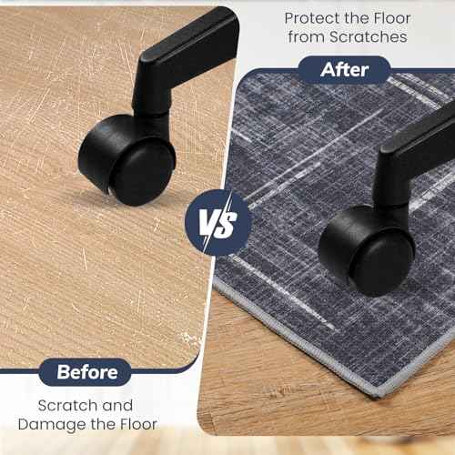 Office Chair Mat for Hardwood Floor&Tile Floor,48" X 60 Heavy Duty Desk Chair Mat for Hard Floors,Under Desk Rug for Rolling Computer Chair,Anti Slip,Low Pile Carpet Floor