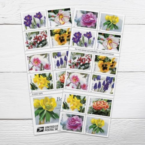 USPS Forever Postage Stamps Snowy Beauty 20 Pack Garden Wedding Gift