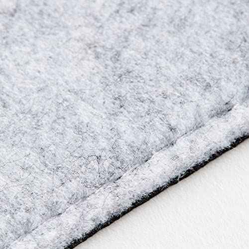 Premium Felt Desk Mat | Small 12" x 27.5" | Multifunctional Desk Pad for Home Office | Light Gray