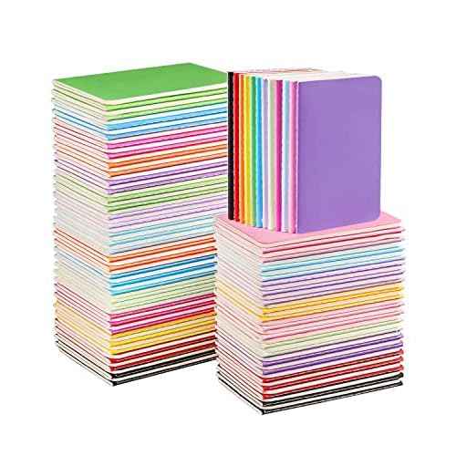 Gwybkq Small Lined Notepads Bulk 120 Pack Mini Journal Pocket Notebooks Set Colorful Cover Notebooks for Kids 3.5 x 5.5 Inches, 30 Sheets/60 Pages