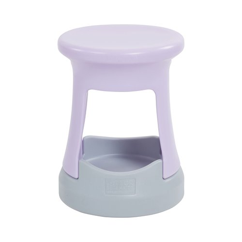 ECR4Kids Storage Wobble Stool, 18in Seat Height, Active Seating, Light Purple/Light Grey