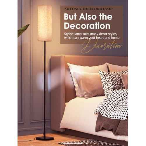 Floor Lamp for Bedroom Living Room Office with Remote Control Modern Living Room LED 4 Color Temperature & Stepless Dimmer, Standing Elegant Lamp 3000k-7000k