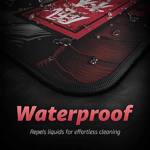 Hystar¢ç Extended Gaming Mouse Pad | XXL 36" x 16" | 5mm Thick, Waterproof Surface, Smooth Polyester Fabric, and Natural Rubber Base | Mythic Dragon