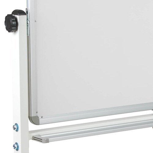 Flash Furniture HERCULES Series 64.25"W x 64.75"H Double-Sided Mobile White Board with Pen Tray