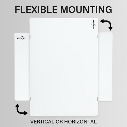CMCTOTNG Wall-Mounted Magnetic Tempered Glass White Board Frameless Dry Erase Board Wall Mounted Ideal for Office Classroom School Kitchen and Home，Durable Whiteboard Frameless (24''X18'')