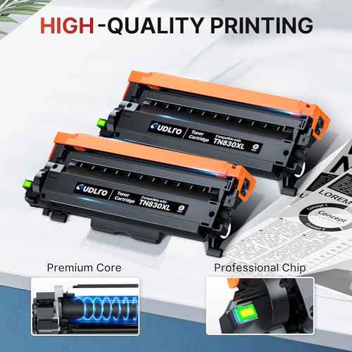 TN830XL TN830 -Compatible for Brother TN830XL Toner TN-830XL TN830 TN-830 Toner to use with Brother HL-L2460DW DCP-L2640DW HL-L2480DW HL-L2400D HL-L2405W MFC-L2820DWXL MFC-L2820DW Printer (2 Black)